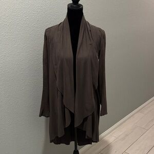 Hunter Green Draped Cardigan